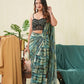 Green Jacquard Corset Saree