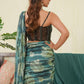 Green Jacquard Corset Saree