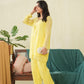 Lemon yellow Organza Jacket set