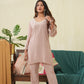 Dusty Rose Pearl Kurta and Pant set