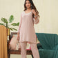 Dusty Rose Pearl Kurta and Pant set