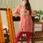 Multicolour Boho kurta with tulip pants