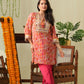 Multicolour Boho kurta with tulip pants