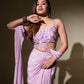 Soft Lilac Drape Saree