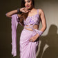 Soft Lilac Drape Saree