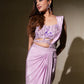 Soft Lilac Drape Saree