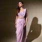 Soft Lilac Drape Saree