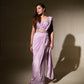 Soft Lilac Drape Saree