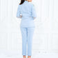 Pastel Blue Blazer set