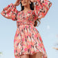 Tangy Abstract Print Short Dress