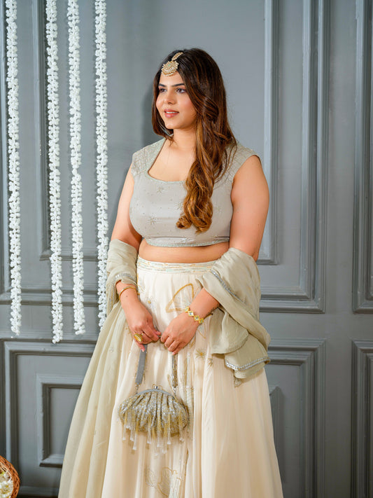 Angel Ivory lehenga Set