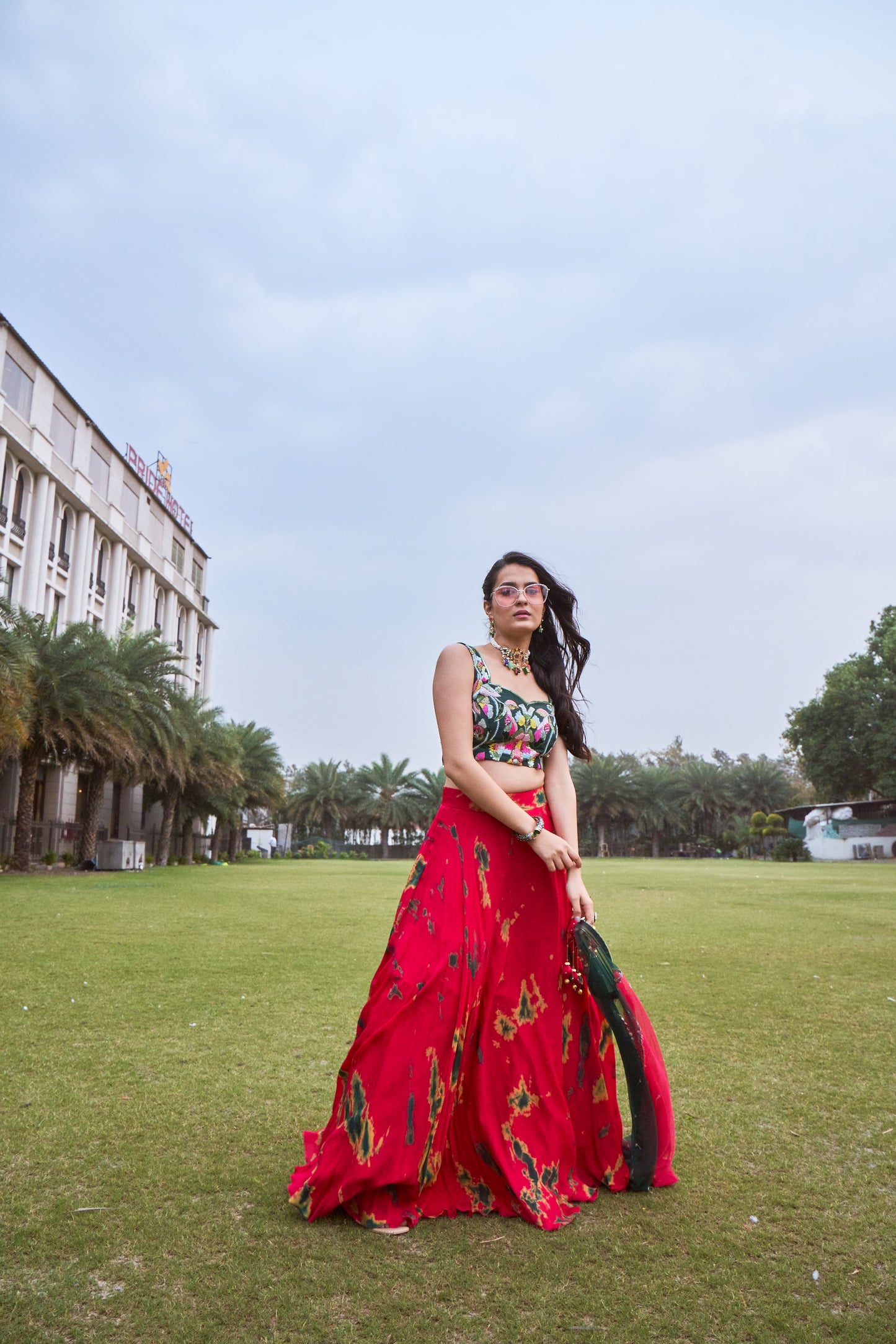 Rani Shibori lehenga set