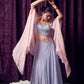 Ice Blue Lehenga set with cape