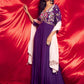 Purple Bandhani Anarkali Suit