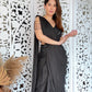 Smokey Black Drape Saree