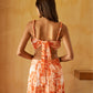 Orange Flower Maxi Dress