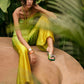 Sunshine Yellow Ombre Top with Wide Leg Trousers